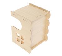 SMASOLO Niche en Bois Naturel pour Hamster Russe, Cachette Délicate en Bois Vierge Fenêtre Creuse, Abri Rustique pour Petits Animaux, Maison D’Habitat Compacte pour Cages Hamster