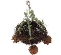 SMASOLO Nid en Rotin Naturel pour Grands Perroquets et Calopsittes, Suspendu Détails Soignés, Adapté aux Cages d'oiseaux d'Intérieur