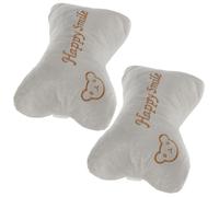 SMASOLO Oreillers Cervicaux Rembourrés pour Voiture Lot de 2 Gris, Coussins de Nuque Respirants, Accessoires pour Voyage et Conduite Longue Durée