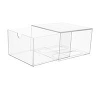 SMASOLO Organisateur de Maquillage Empilable en Acrylique Transparent Boîte de Rangement Large pour Cosmétiques et Mouchoirs Tiroir de Bureau Pratique pour Salle de Bain et Coiffeuse -