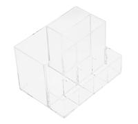 SMASOLO Organisateur de Pinceaux Maquillage Acrylique Transparent Pot de Rangement Multi-compartiments pour Lèvres et Crayons Sourcils Boîte Cosmétique et Pratique pour Salle de Bain et