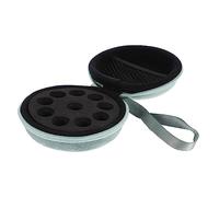 SMASOLO Organisateur Huiles Essentielles Compartiments avec Lanière Sac de Rangement Portable pour Flacons Pochette Voyage pour Bouteilles de Parfum et Vernis à Ongles Protection Vert