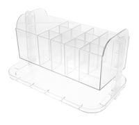 SMASOLO Organisateur Transparent de Bureau pour Parfum et Maquillage Rangement Multifonctionnel pour Pinceaux à Lèvres et Accessoires Cosmétiques Design Compact et Élégant pour Usage