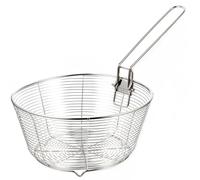 SMASOLO Panier à Frire Acier Inoxydable avec Poignée Portable pour Friture de Poulet Frites et Snacks Résistant Chaleur Facile à Utiliser Cuisine