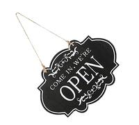 SMASOLO Panneau Bois Double Face Ouvert Fermé pour Boutique Bar Signalétique Suspendue Vintage et Décorative Indicateur État Commercial