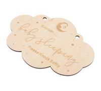SMASOLO Panneau en Bois Indiquant Que Bébé Dort Diamètre 18 Cm Décoration Suspendue pour Chambre D'garçon Et Filles Signe De Sommeil pour Bébé Panneau Signalétique pour Pépinière Accessoire De Porte