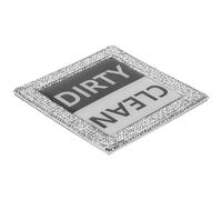 SMASOLO Panneau Magnétique Aimant Indicateur de Lave-vaisselle « Propre/sale » Blanc avec Strass Scintillants, Accessoire la Cuisine Décoratif, Compatible Lave-vaisselle Acier Inoxydable,