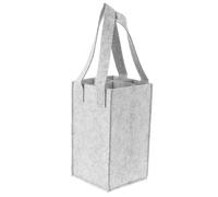 SMASOLO Paquet De Vin En Feutre Pour 4 Bouteilles Séparateur Et Poignée Paquet Présent Portable Gris Clair Pliable Pour Amateurs De Vin Transport Pratique En Intérieur Usage Quotidien