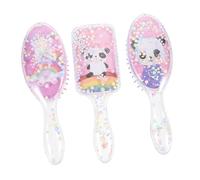 SMASOLO Peigne à Cheveux Panda 3 Pièces Airbag Petit Format Massage Garçon et Filles Usage Quotidien Couleurs Assorties Couleur Aléatoire