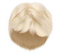 SMASOLO Perruque Homme Courte Dorée pour Cosplay et Fête Postiche Synthétique Réutilisable à Frange Oblique Accessoire Cheveux Homme pour Spectacle et Usage Quotidien
