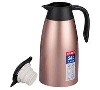 SMASOLO Pichet Acier Inoxydable Capacité Double Paroi Isolante Pichet à Eau Chaude pour Café et Thé Design Élégant Rose Usage Domestique