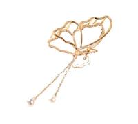 SMASOLO Pince Cheveux Femme Alliage Doré avec Perles et Accessoire Léger et Décoratif pour Coiffure Élégante Agrafe de Serrage Douce Accroc