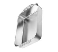 SMASOLO Plaque de Cuisson Rectangulaire Acier Inoxydable Poêle Épaisse pour Rôtir Compatible Induction Cuisson Polyvalente pour Brownies Lasagnes et Grillades