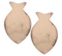 SMASOLO Plateau en Bois Brut de Poisson, Grand Format 23,6x15x3 Cm, Lot de 2, Plateau Décoratif Multifonction pour Porte-clés, Rangement Bijoux et Vide-Poches, Centre de Table