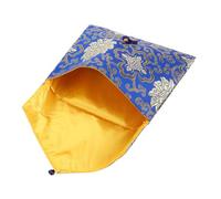 SMASOLO Pochette en Brocart Bleu Roi Rectangulaire pour Écritures Fermeture Éclair, Rangement Pratique pour Bible et Stylos, Pochette Présent Polyvalente pour Bijoux et Objets Essentiels,