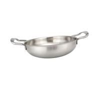 SMASOLO Poêle Portable Acier Inoxydable Mini Casserole Polyvalente pour Cuisson Quotidienne Résistante et Facile à Transporter pour Cuisine Intérieure et Extérieure