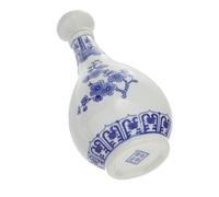 SMASOLO Pot Céramique de Stockage de Boisson Jarre à Liqueur Vide Bleu et Blanc Style Rétro Bouteille de Conservation Porcelaine pour Maison Bar et Restaurant