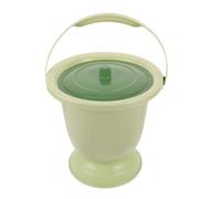 SMASOLO Pot de Chambre Portable avec Couvercle Anti-Odeur Bassin de Lit Léger 15 L en Plastique Vert Clair Toilettes Portables d'Urgence pour Adultes Personnes Âgées et Femmes