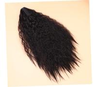 SMASOLO Queue de Cheval Bouclée Volumineuse Postiche Femme Synthétique Résistante Chaleur Clip Facile à Fixer Style Rétro Naturel Noir pour Fêtes Cosplay et Usage Quotidien