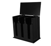 SMASOLO Rack de rangement à cuillère organisateur d'ustensiles pour comptoir seau de stockage de cuillère support de sans poinçon plateau à ustensiles couverte Acrylique Noir