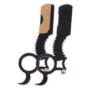 SMASOLO Rasoir Manuel Rasage Précis Vintage en Acier Inoxydable Support Annulaire pour Hommes Usage Salon à Domicile Couleur Aléatoire