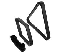 SMASOLO Râtelier Triangulaire en Bois Massif pour Billard 3 Pièces Brosse de Nettoyage 9 Pouces, Support pour Accessoires de Table de Billard, Salle de Loisirs et Jeux de Piscine