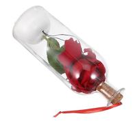 SMASOLO Rose sous Cloche en Verre 20x7x7 Cm Message Audio Personnalisable, Fleur Stabilisée Blanche pour Saint-Valentin, Fête des Mères, Présent Romantique Décoratif pour Femme