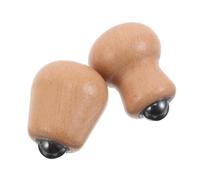 SMASOLO Rouleaux De Massage En Bois Naturel Pour Visage Et Dos, Lot De 2, Compact Et Portable, Bâton De Massage Manuel Sculptant, Outil D’auto-massage, Soin Du Visage Et Relaxation En Voyage
