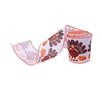 SMASOLO Ruban Décoratif Automne Résistant pour Eballage Cadeau DIY Ruban à Nœud Fêtes et Thanksgiving Suffisante et Texture Souple