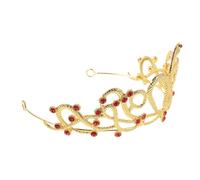 SMASOLO Serrage-Tête Serpent Méduse Bicolore Kc Or et Strass Rouges Couronne d'Anniversaire et Bal de Promo pour Femmes Accessoire de Coiffure Déesse Serpent Bandeau Cosplay Élégant