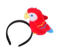 SMASOLO Serre-tête Halloween Perroquet Rouge Élastique Amusant Accessoire Animal pour Fêtes et Photos Garçon Fille