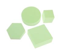 SMASOLO Set de 4 Accessoires Photo Géométriques en Mousse Polymère Verte - Cube 5X5X5 CM Parallélépipède 10X10X4 CM Cylindre 10X3 CM Hexagone 9X2 CM - Décor Portable pour Photographie