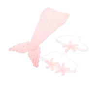 SMASOLO Set de Costume Garçon Fille Sirène Rose pour Né Tenue Naissance Fille Tricot Crochet Accessoires Photo pour Né Cadeau pour Photo
