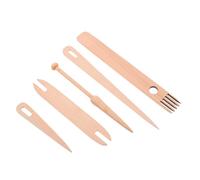 SMASOLO Set de Outils pour Métier à Tisser Bois Aiguilles Peigne avec Tige Navette et Bobine Accessoires Durables pour Tissage Manuel Confortable