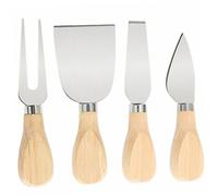 SMASOLO Set Ustensiles Cuisine Acier Inoxydable avec Manche Coupe-fromage Beurre Crème Pizza Facile à Nettoyer et