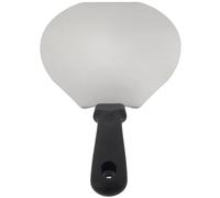 SMASOLO Spatule à Pizza Ronde en Acier Inoxydable Poignée Plastique Noire Pelle à Gâteau et Raclette pour Cuisson Ustensile Cuisine Solide pour Usage Quotidien et Service Facile