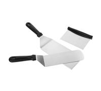 SMASOLO Spatule Acier Inoxydable pour Barbecue et Plancha Pelle à Pizza et Spatule Œuf Ustensiles de Cuisine Résistants et Faciles à Nettoyer Adaptés pour Griller et Cuisson Polyvalente