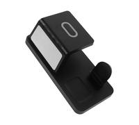 SMASOLO Station de Charge sans Fil avec Réveil LED et Veilleuse Charge Rapide pour Smartphone Dock de Voyage Multifonction pour Bureau et Chevet