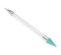 SMASOLO Stylo à Pointiller Pour Nail Art Double Tête Taille Standard Outil Ramassage Strass Acrylic Blanc Pour Manucure Décoration Ongles Précis Diy