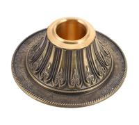 SMASOLO Support de Moulin à Prières Cuivre avec Base Large Stand Portable pour Roue de Prière Tibétaine Socle Sculpté Main pour Usage Religieux et Décoration Bouddhiste