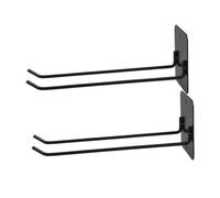 SMASOLO Support Mural De Rangement Pour Outils 2 Pièces, Crochets En Métal Robuste Pour Balais, Pelles Et Serpillières, Porte-balai Noir, Système De Rangement Garage Et Intérieur Polyvalent