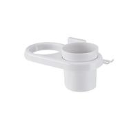SMASOLO Support Mural Pour Sèche-cheveux Sans Perforation Avec Porte-gobelets Organiseur De Rangement Pour Maison Blanc
