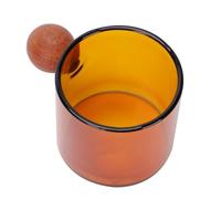 SMASOLO Tasse Verre Borosilicate Épais Résistante Chaleur Mug à Café et Eau Tasse avec Base Plate Usage Chaud et Froid pour Maison et Café