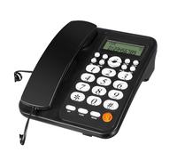 SMASOLO Téléphone Fixe Fil avec Affichage Clair de Appelant Téléphone de Bureau Filaire Stable pour Maison Bureau Fonctions de Rejet et Transfert Appel Design Classique et Ergonomique