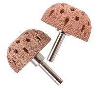 SMASOLO Tête de Meulage Pneumatique en Carbure de Tungstène, Lot de 2 Fraises à Meuler le Métal, Roues de Polissage pour Réparation Pneus Voiture et Moto, Formes Bol 38 Mm et 42 Mm,