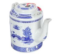 SMASOLO Théière en Porcelaine Bleue et Blanche 1,5 L Anse Ergonomique, Surface Lisse, Grosse Capacité, Cuisine, Maison et Restaurants, Théière Traditionnelle de Style Qinghua