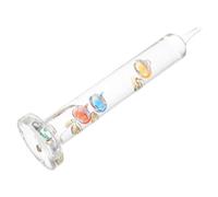 SMASOLO Thermomètre de Galilée en Verre avec 4 Billes Colorées Thermomètre Décoratif Intérieur/Extéieur Instrument de Mesure de Température Précis Présent Scientifique et Ornement de