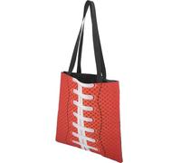 SMASOLO Tote Bag Rugby à Bandoulière Légère Grand Fourre-Tout Polyvalent pour Shopping Voyage et Sport Portefeuille Réutilisable à Impression Thème Rugby pour Femmes