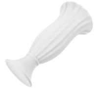 SMASOLO Vase Funéraire Colonne Romaine Grand Modèle Gris Blanc, Céramique Résistante, Porte-Fleurs pour Cimetières, Décoration Extérieure, Pot Commémoratif pour Tombeaux, Usage Solide