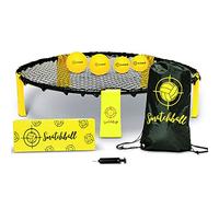 SMATCHBALL© Set Complet Premium pour Mini Volleyball Spike | Lot avec 2 Filets et 4 Balles | Facile à Installer | Jeu d’Extérieur pour Adulte & Enfant | Plage | Jardin | Parc
